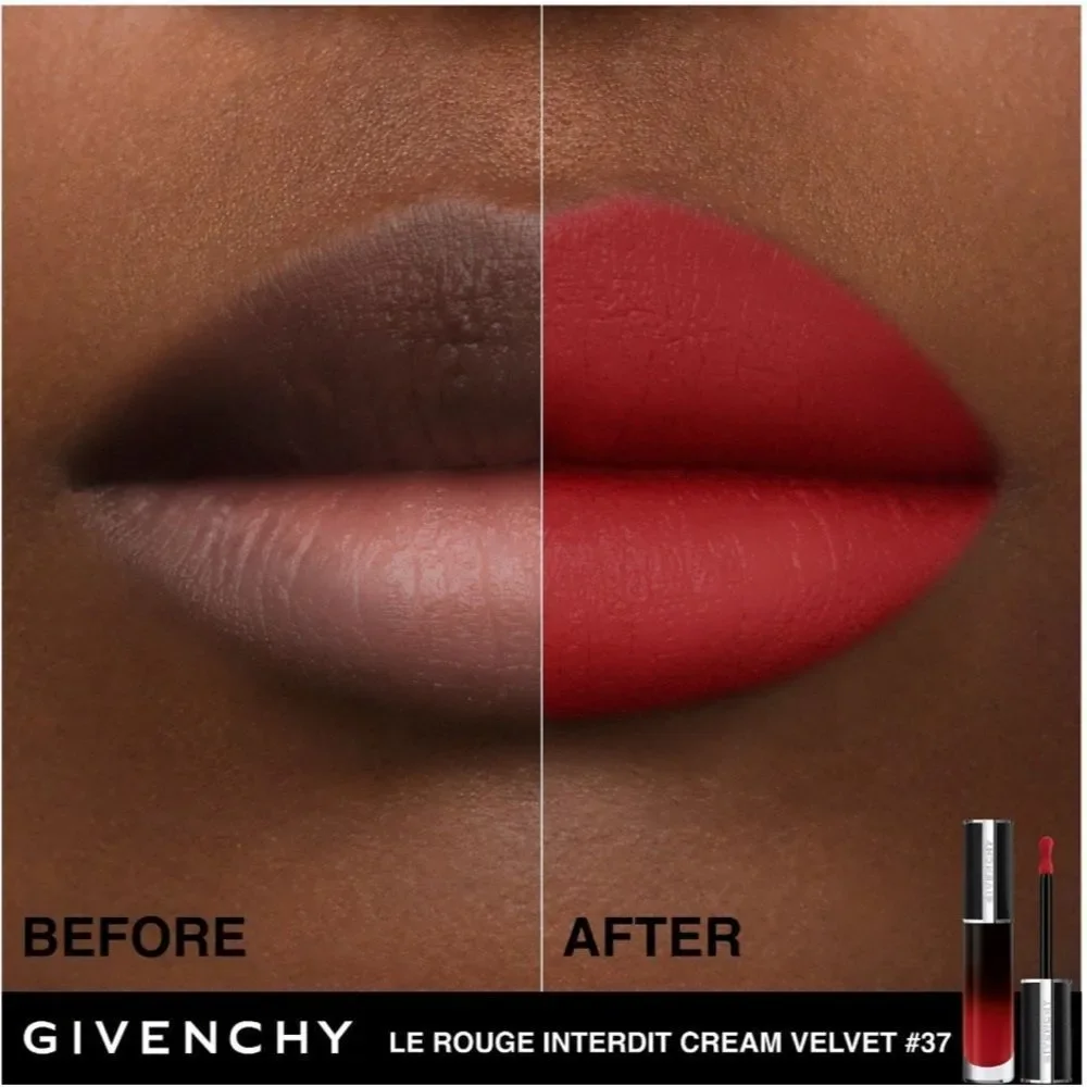 GIVENCHY Le Rouge Interdit Cream Velvet Lipstick Color: N37 Rouge Grainé